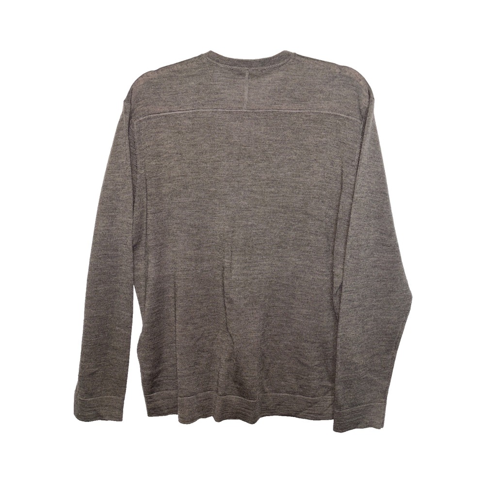 Vtg DKNY Pullover‎ Sweater Mens M Knit Long Sleeve Lightweight Green Gray V Neck